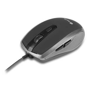 NGS Mouse Wired Tick 1600dpi 6 Tasti Nero/Argento