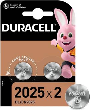 (1 Confezione) Duracell Lithium Batterie 2pz Bottone DL/CR2025