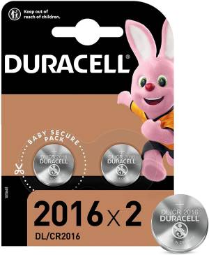 (1 Confezione) Duracell Lithium Batterie 2pz Bottone DL/CR2016